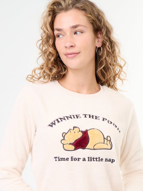 Lange 'Winnie' pyjama van Disney van fleece - 2-delig - Kiabi
