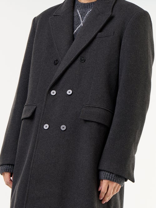 Lange wollookjas - Kiabi