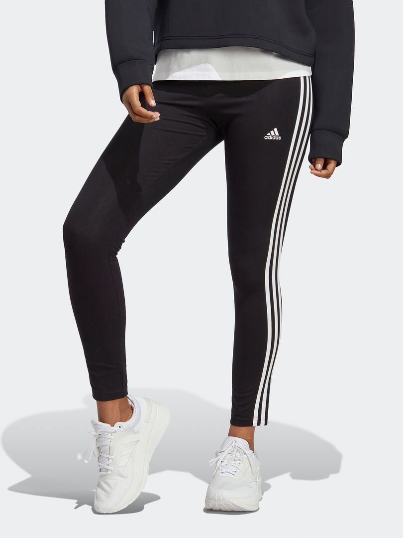 Zwarte adidas broek met cheap witte strepen