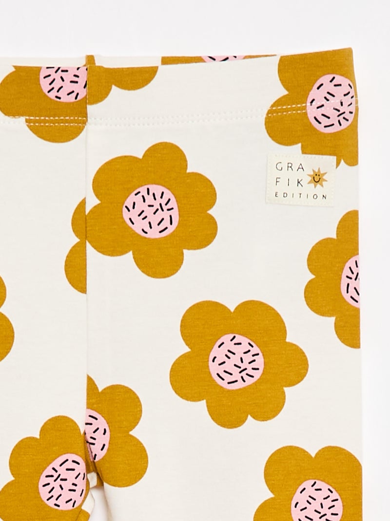 Legging met fantaisieprint - Grafik Edition Wit - Kiabi