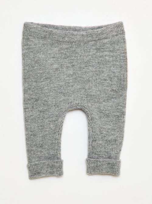 Legging met knoopjes en ribbeltextuur - Kiabi