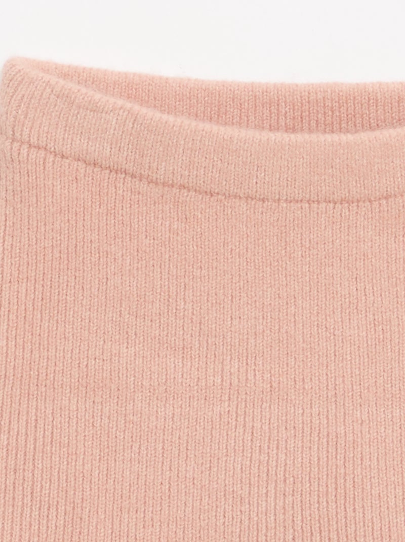 Legging met knoopjes en ribbeltextuur Rose - Kiabi