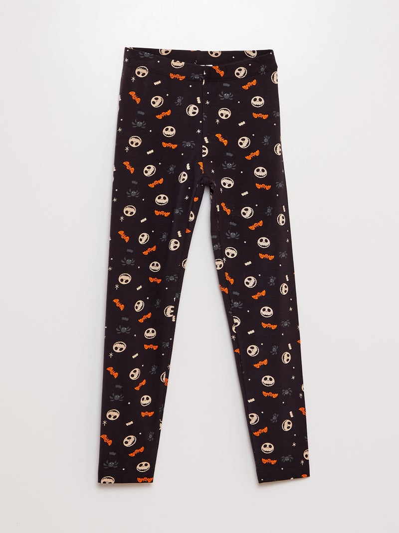 Legging met Mr. Jack-print - Halloween ZWART - Kiabi