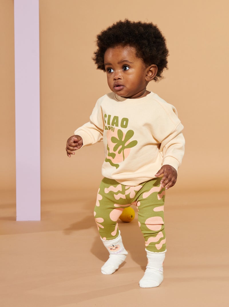 Legging met print - 'Grafik Edition' GROEN - Kiabi