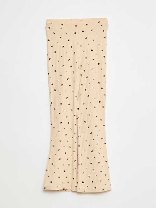 Legging met print van ribstof - Kiabi
