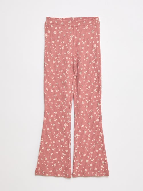 Legging met print van ribstof - Kiabi