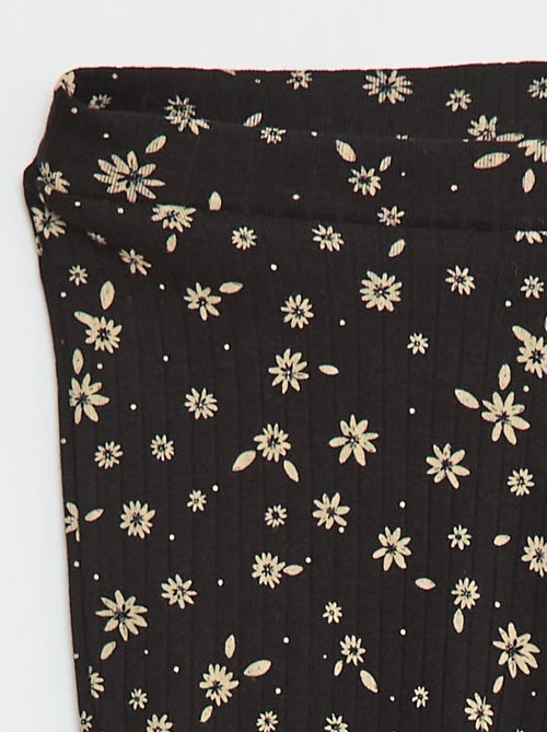 Legging met print van ribstof - Kiabi