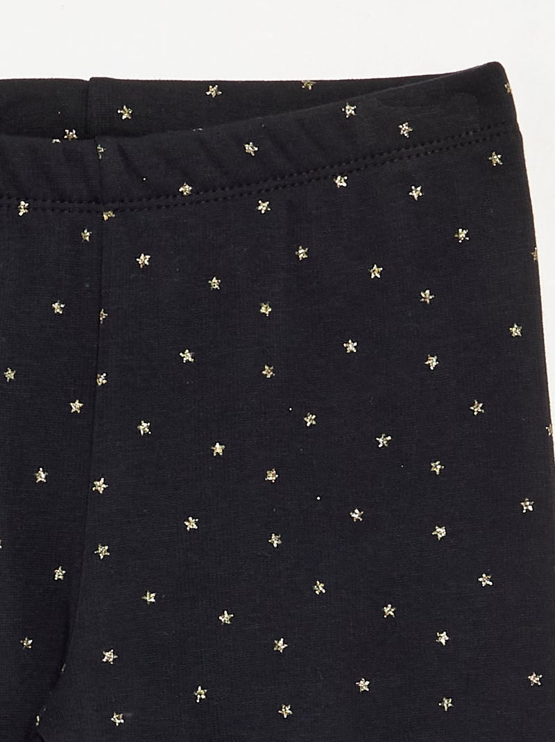Legging met print Zwart - Kiabi