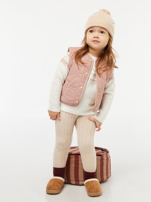 Legging met ribbeltetuur - Kiabi