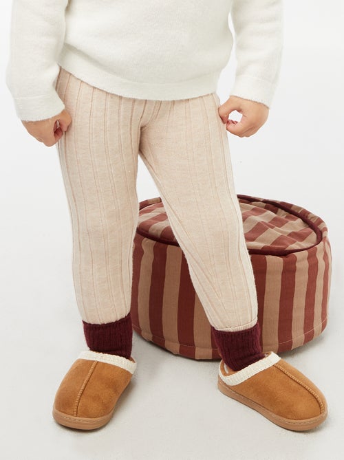 Legging met ribbeltetuur - Kiabi