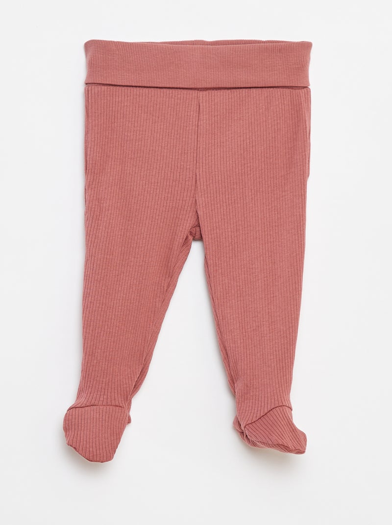 Legging met voetjes Rose - Kiabi