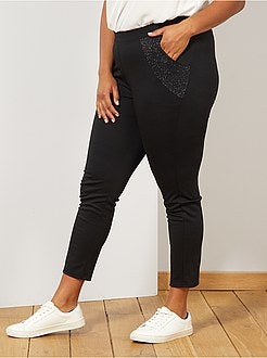 Legging met zakken met pailletten - Kiabi