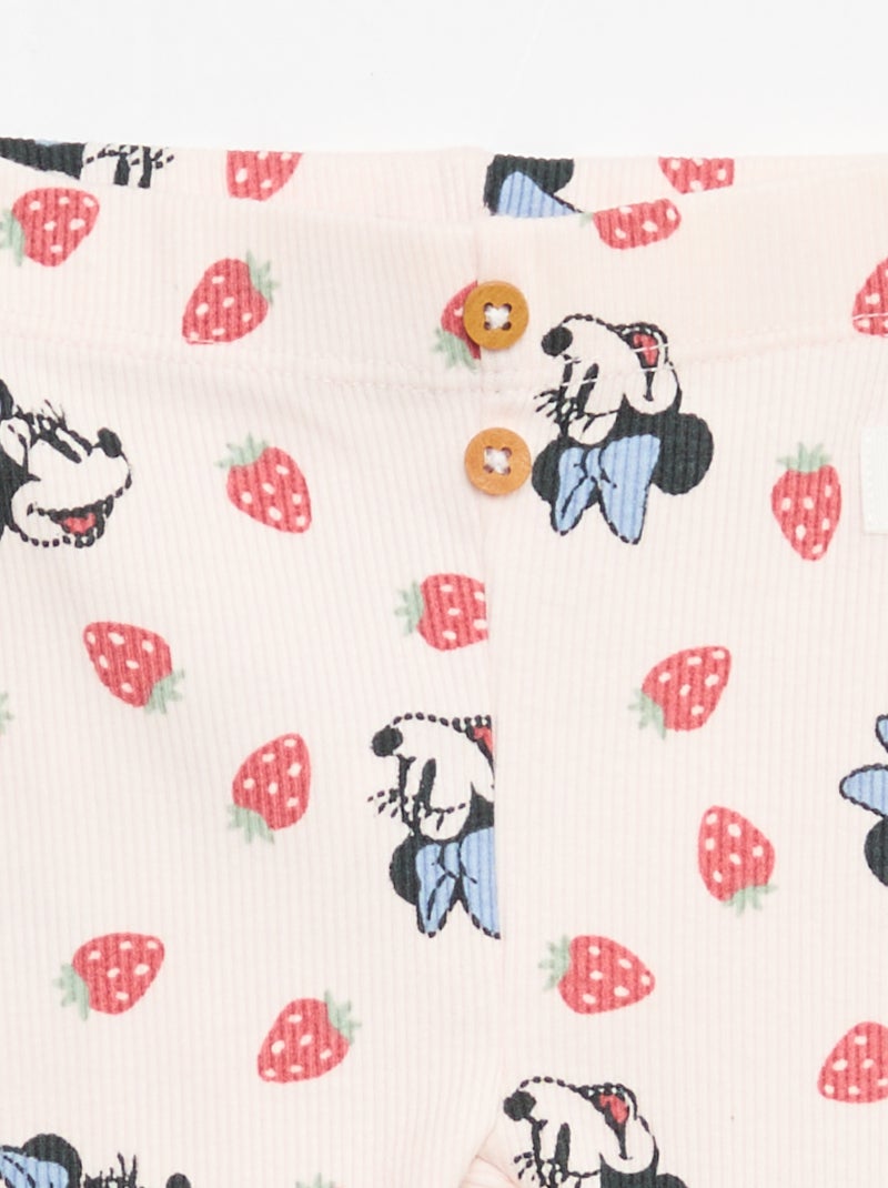 Legging 'Minnie' 'Disney' ribstof Rose - Kiabi