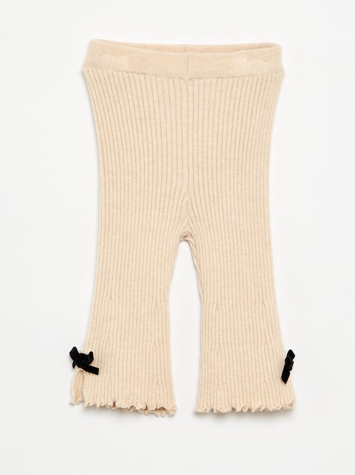 Legging van compact geribd breisel - Kiabi