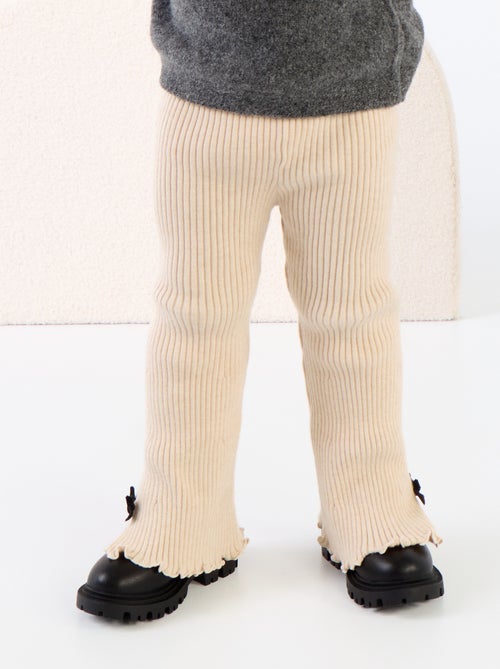 Legging van compact geribd breisel - Kiabi