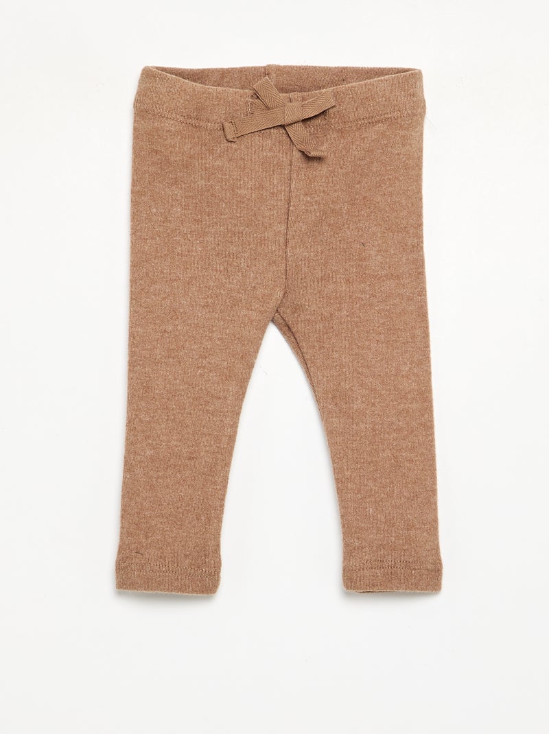 Legging van doudou-stof Biege - Kiabi