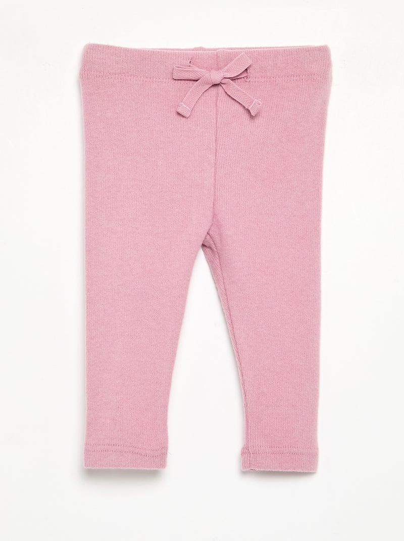 Legging van doudou-stof Rose - Kiabi