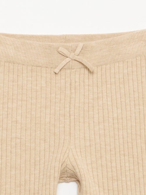 Legging van effen ribtricot - Kiabi