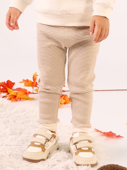 Legging van geribde jerseytricot - Kiabi