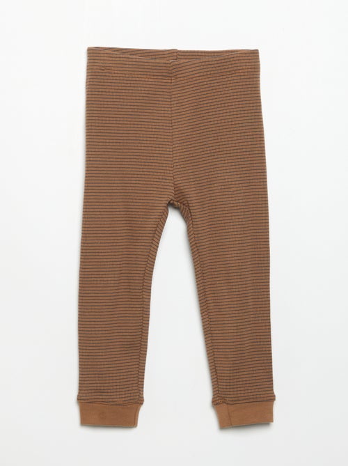Legging van geribde jerseytricot - Kiabi