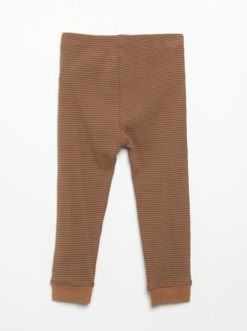 Legging van geribde jerseytricot - Kiabi