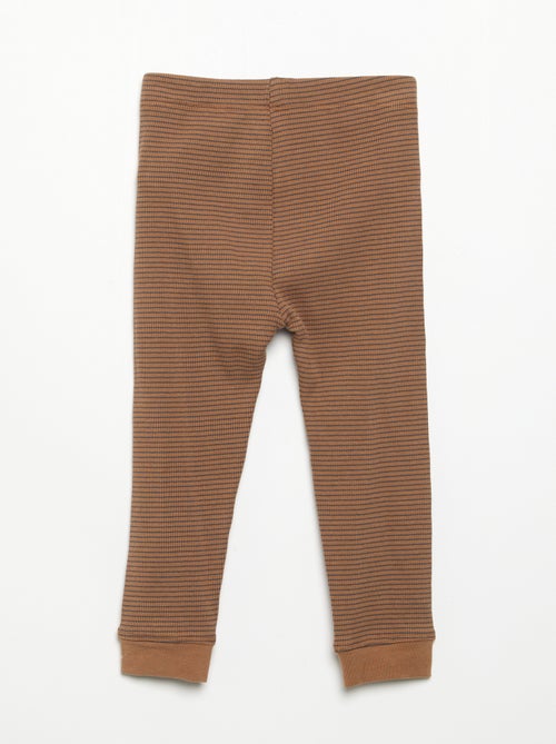 Legging van geribde jerseytricot - Kiabi