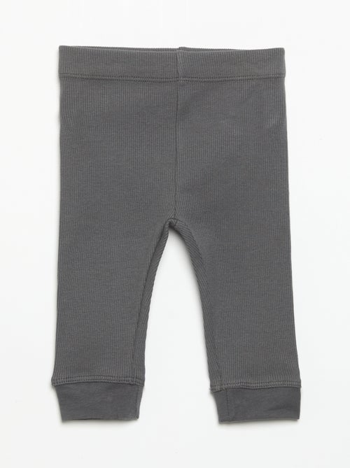Legging van geribde jerseytricot - Kiabi