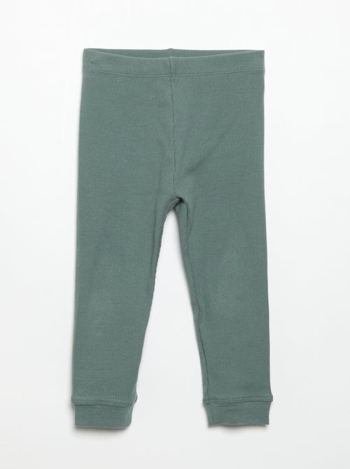 Legging van geribde jerseytricot - Kiabi