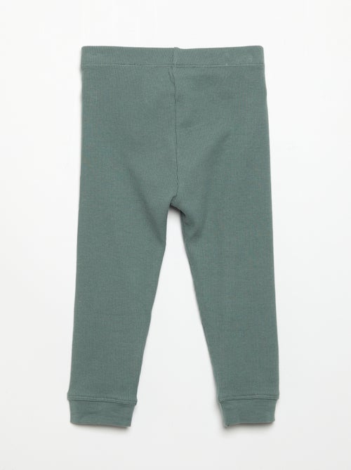 Legging van geribde jerseytricot - Kiabi