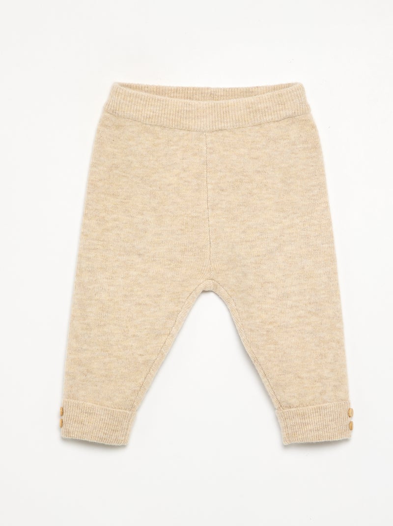 Legging van jerseytricot Biege - Kiabi