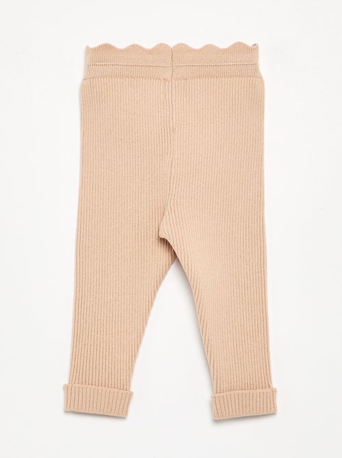 Legging van jerseytricot met strik in de taille - Kiabi