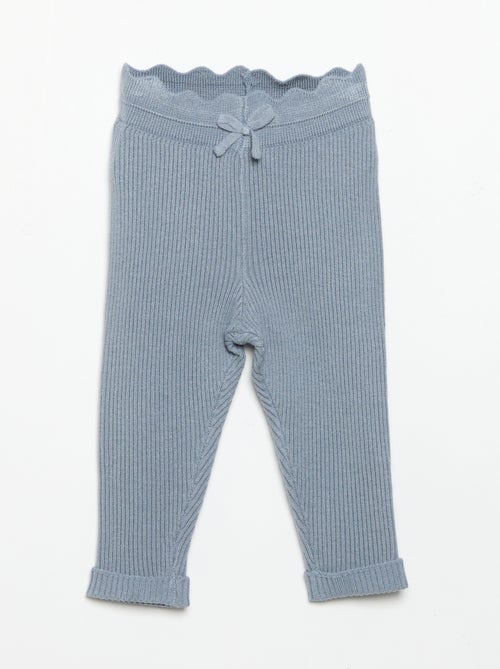 Legging van jerseytricot met strik in de taille - Kiabi