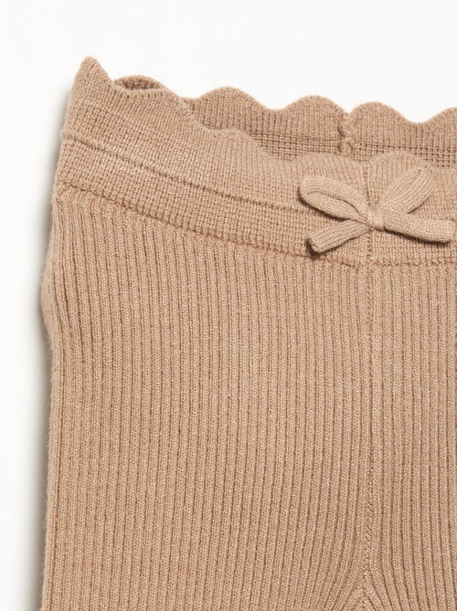 Legging van jerseytricot met strik in de taille - Kiabi