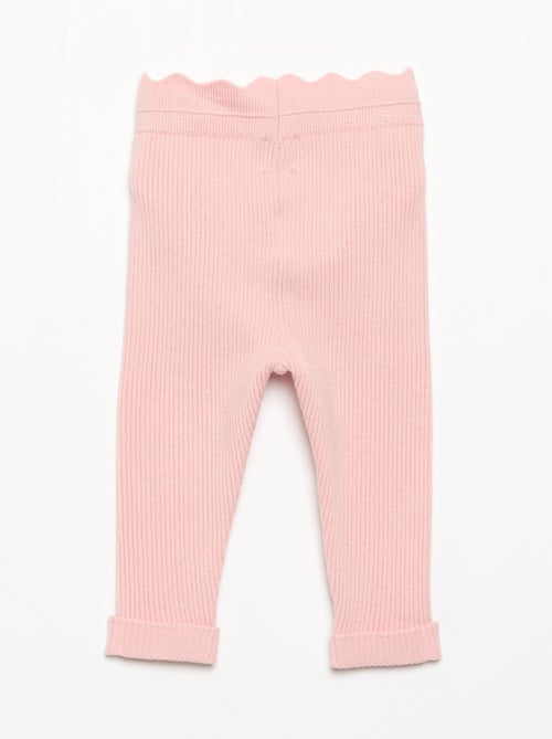 Legging van jerseytricot met strik in de taille - Kiabi