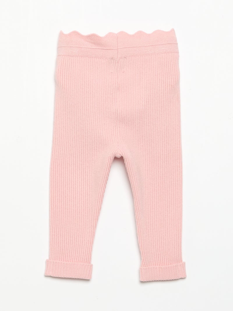 Legging van jerseytricot met strik in de taille Rose - Kiabi
