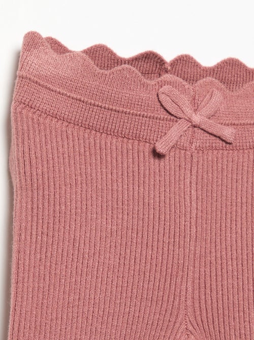 Legging van jerseytricot met strik in de taille - Kiabi