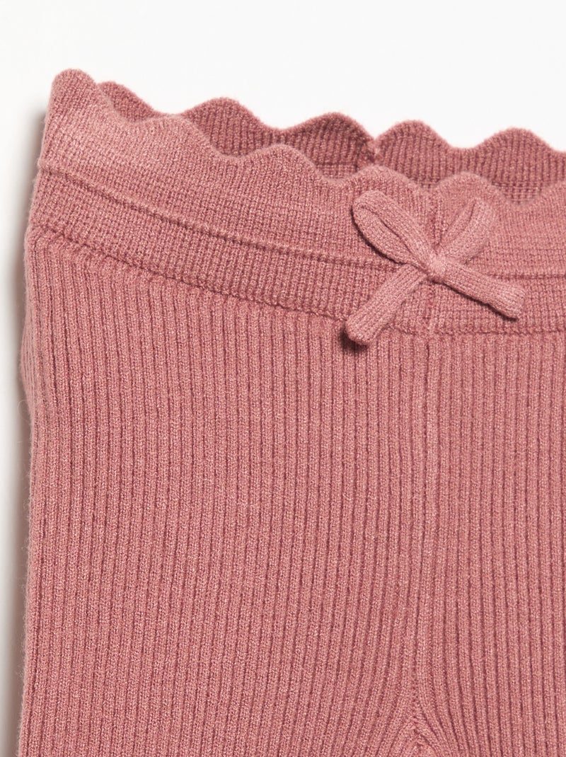 Legging van jerseytricot met strik in de taille Rose - Kiabi