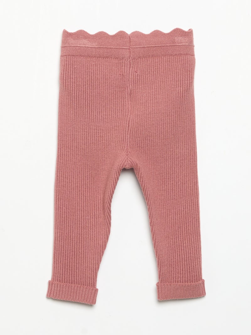 Legging van jerseytricot met strik in de taille Rose - Kiabi