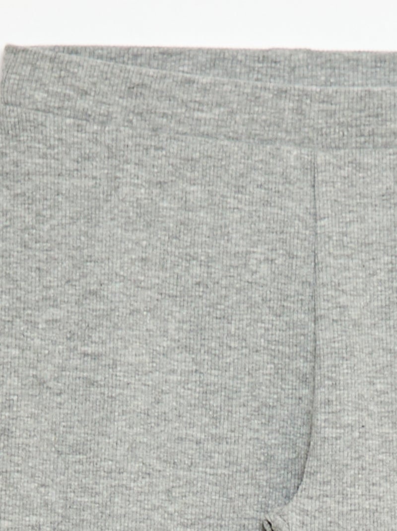 Legging van katoenen tricot Grijs - Kiabi