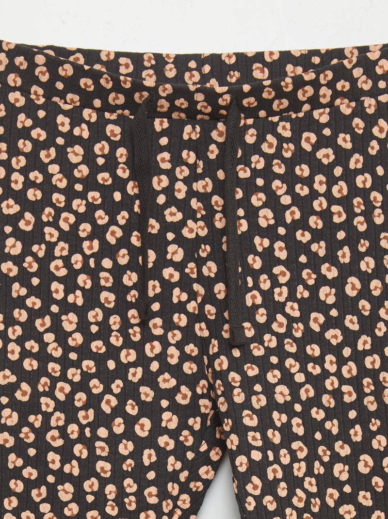 Legging van ribstof GRIJS - Kiabi