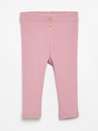 Legging van ribstof met knoopjes