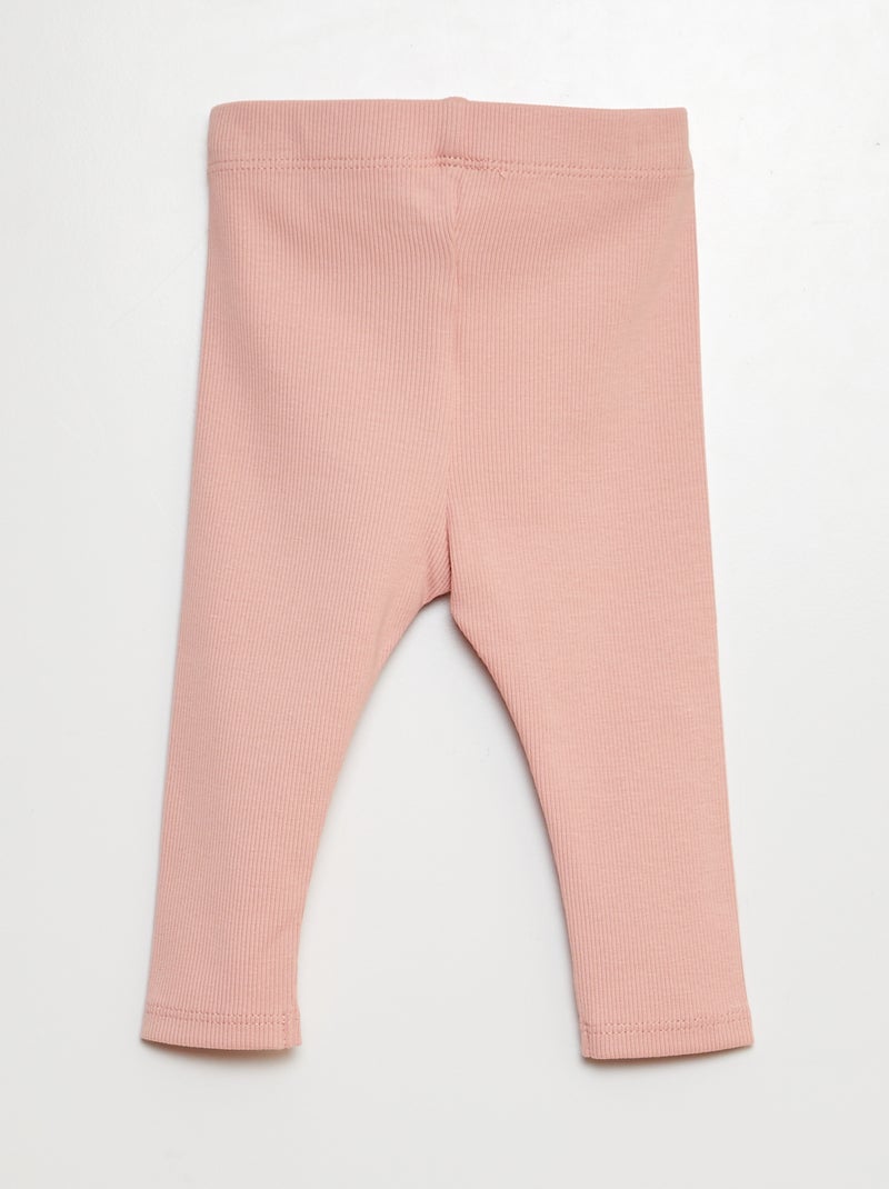 Legging van ribstof met knoopjes ROSE - Kiabi