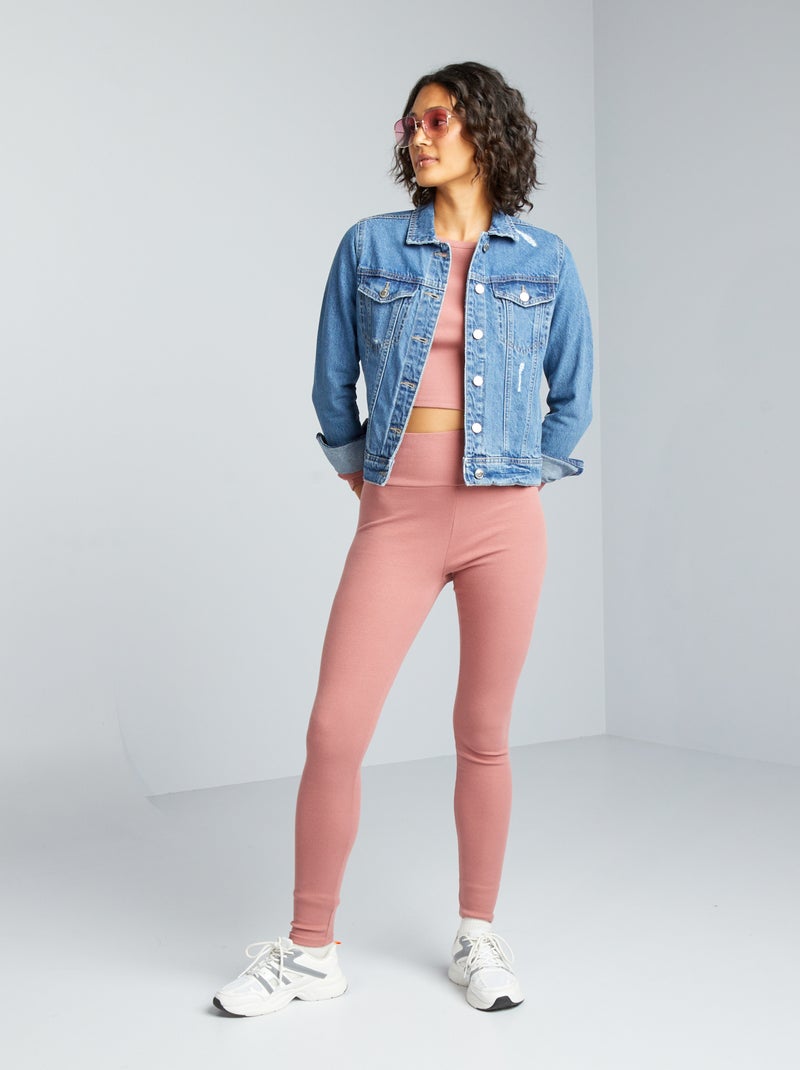 Legging van ribstof ROSE - Kiabi