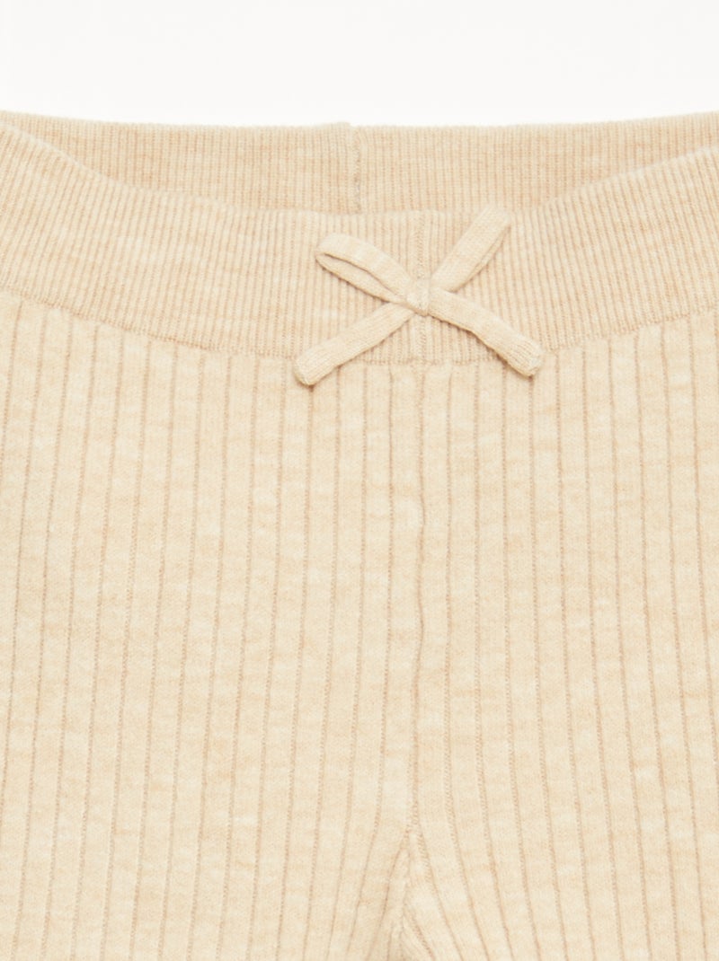 Legging van tricot Biege - Kiabi