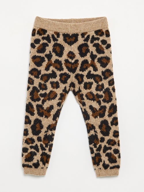 Leopardprint legging van jerseytricot - Kiabi Leopardprint legging van jerseytricot - Kiabi