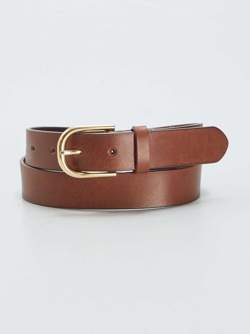 Leren riem BRUIN - Kiabi
