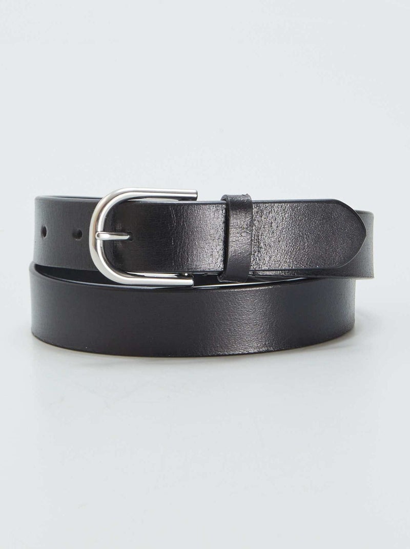 Leren riem ZWART - Kiabi