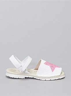 Leren sandalen met sterretje - Kiabi