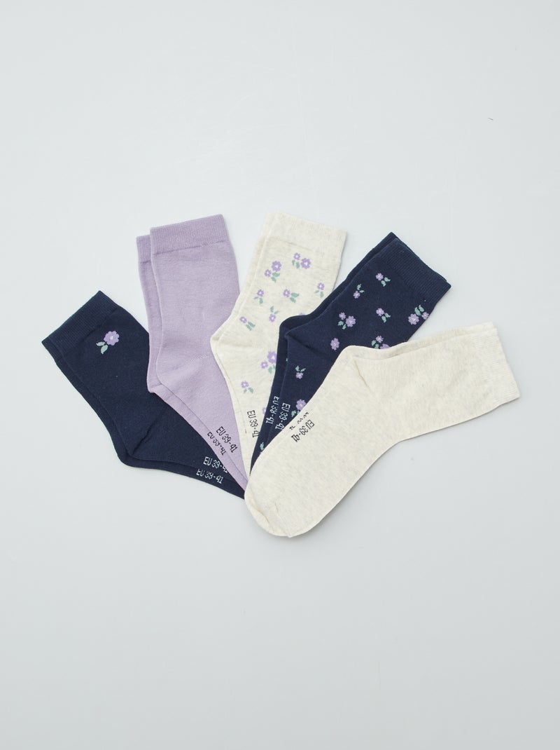 Leuk setje met 5 paar sokken BLAUW - Kiabi