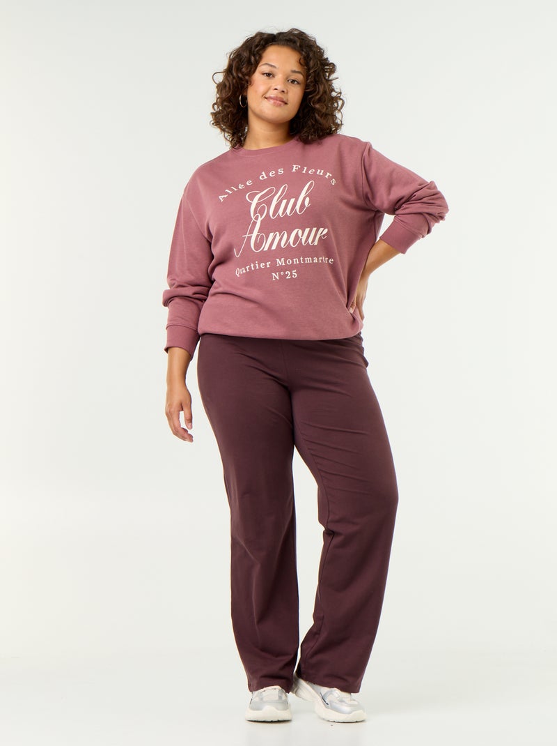 Licht bedrukt sweatshirt van French Terry Rose - Kiabi